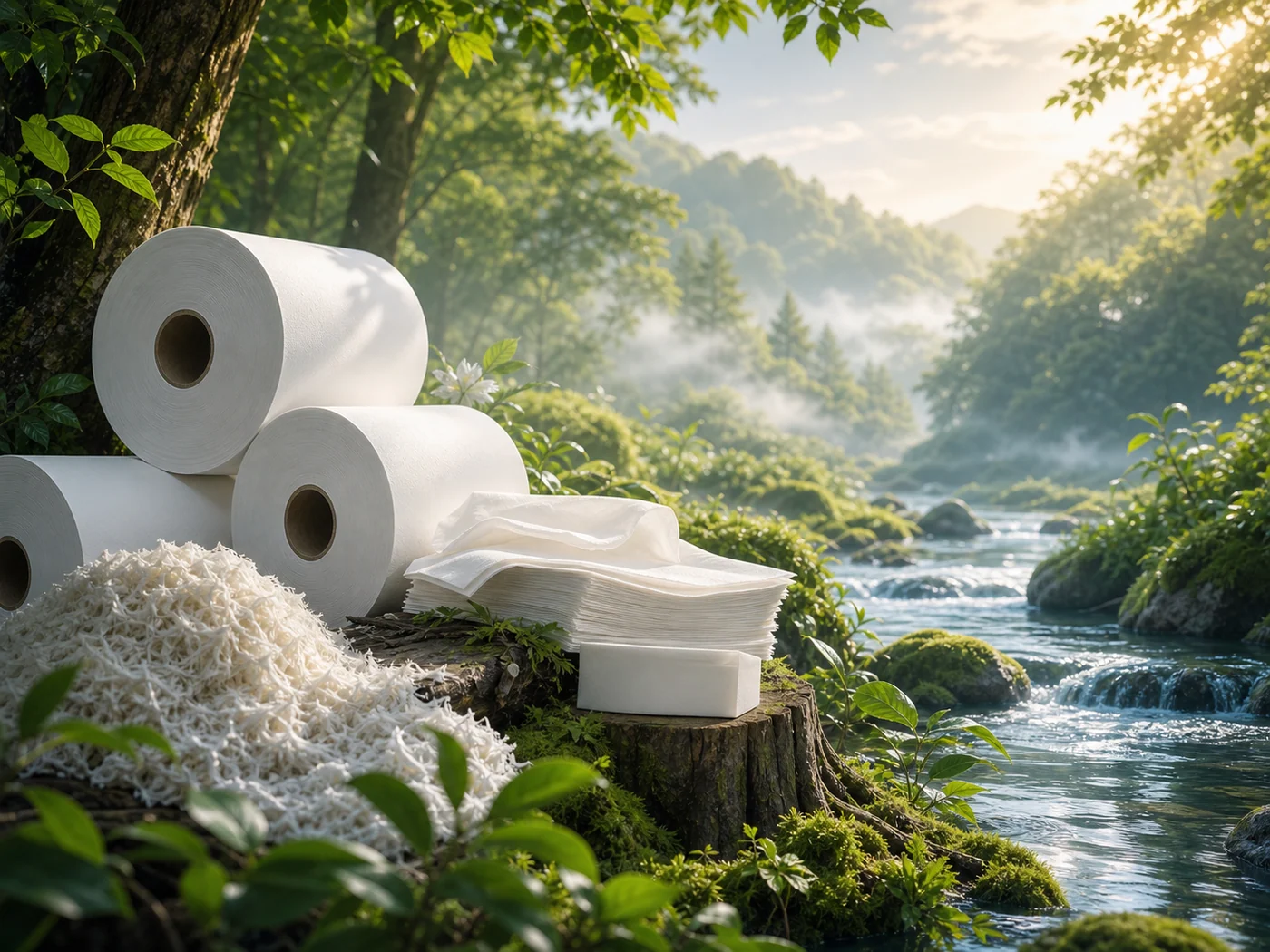 森林与纸品场景
